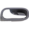 Interior Door Handle Rear Left Chrome Lever Black Housing - image 1