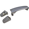 Exterior Door Handle Front Right Black and Chrome - image 3