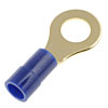 84523 16-14 Gauge Ring Audio Terminal, 1/4 in., Blue - image 1