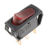 Rectangle Rocker Switch Black Body/Red Switch - image 1