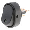 Oval Style LED Rocker Switch Black Body/Green LED - image 1