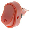 Oval Style LED Rocker Switch Red Body/Red LED - image 1