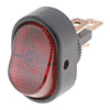 Oval Style Glow Rocker Switch Black Body/Red Glow - image 1