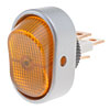 Oval Style Glow Rocker Switch Aluminum Body/Amber Glow - image 1