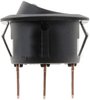 Round Style Full Glow Rocker Switch Black Body/Green LED Glow - image 2