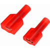 85460 22-18 Gauge Male/Female Set Fully Insulated Quick Disconnect, .250 in., Red - image 1