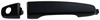 Exterior Door Handle Front Left Smooth Black Plastic - image 1