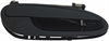 Exterior Door Handle Front Right Without Keyhole Smooth Black Plastic - image 1