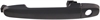 Exterior Door Handle Front Left Smooth Black Plastic - image 1