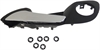 Interior Door Handle Front Left With Hole Kit Chrome Lever Black Housing - image 1