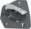 Interior Door Handle Front Right Chrome Lever Light Gray Housing - image 1