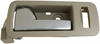 Interior Door Handle Front Left Chrome Lever Beige Housing Stone - image 1