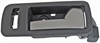 Interior Door Handle Front Right Silver Lever Black Housing - image 1