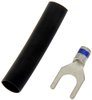 90907 Builders Series Uninsulated 14-16ga #8 Spade Connectors with Heat Shrink Tubing - image 1