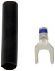 90907 Builders Series Uninsulated 14-16ga #8 Spade Connectors with Heat Shrink Tubing - image 2