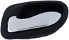Interior Door Handle Front Or Rear Left Chrome Lever Black Housing - image 1