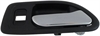 Interior Door Handle Front Right Without Power Window Hole Chrome Dark Gray - image 1