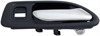 Interior Door Handle Front Right Without Power Window Hole Chrome Black - image 1