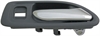 Interior Door Handle Front Right Without Power Window Hole Chrome Light Gray - image 1