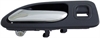 Interior Door Handle Rear Left Chrome Black - image 1