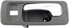 Interior Door Handle Front Left With Lock Hole Chrome Black - image 1