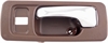 Interior Door Handle Front Left With Lock Hole Chrome Brown - image 1