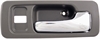 Interior Door Handle Front Right With Lock Hole Chrome Gray - image 1
