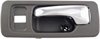 Interior Door Handle Front Left With Lock Hole Chrome Gray - image 1