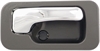 Interior Door Handle Rear Right Chrome Gray - image 1