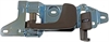 Interior Door Handle Front Left Brown Metal - image 1