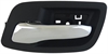 Interior Door Handle Rear Left Chrome Lever Black Housing - image 1