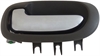 Interior Door Handle Rear Left Chrome Lever Gray Housing