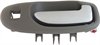 Interior Door Handle Front Right Chrome Lever With Keyhole Light Gray Housing - image 1