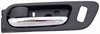 Interior Door Handle Front Left Chrome Lever Black Housing - image 1