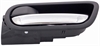 Interior Door Handle Rear Left Chrome Lever Black Housing - image 1