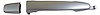 Exterior Door Handle Rear Right Painted Silver - image 1