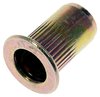 Steel Partial Thread Rivet Nut, M4-0.7 Thread, Yellow Zinc-Coated