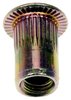 Steel Partial Thread Rivet Nut, M4-0.7 Thread, Yellow Zinc-Coated - image 3