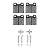 1115-0030-01 Active Performance Brake Pads & Hardware Kit, 1975-1986 Alfa Romeo, Position: Rear