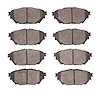 1214-1682-00 Heavy-Duty Semi-Metallic Brake Pads, 2012-2020 Multiple Makes/Models, Position: Rr,Rear,Fr,Front