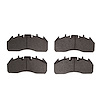 1214-1758-00 Heavy-Duty Semi-Metallic Brake Pads, 2005-2016 Volvo, Position: Fr & Rr