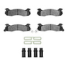 1311-0204-01 3000-Series Semi-Metallic Brake Pads & Hardware Kit, 1984-1986 Ford/Lincoln/Mercury/Mazda, Position: Rear - image 1