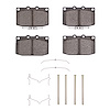 1311-0331-01 3000-Series Semi-Metallic Brake Pads & Hardware Kit, 1993-1995 Ford/Lincoln/Mercury/Mazda, Position: Front - image 1