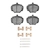 1311-0518-11 3000-Series Semi-Metallic Brake Pads & Hardware Kit, 1974-2016 Land Rover, Position: Rear