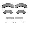 1311-0717-01 3000-Series Semi-Metallic Brake Pads & Hardware Kit, 1995-2006 Multiple Makes/Models, Position: Rear,Fr,Fr & Rr,Fro - image 1
