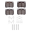 1311-0733-01 3000-Series Semi-Metallic Brake Pads & Hardware Kit, 1997-2004 Mitsubishi, Position: Rear - image 1