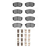 1311-0735-01 3000-Series Semi-Metallic Brake Pads & Hardware Kit, 1995-2005 Mitsubishi Fuso, Position: Fr - image 1