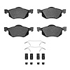 1311-0843-01 3000-Series Semi-Metallic Brake Pads & Hardware Kit, 2001-2007 Ford/Lincoln/Mercury/Mazda, Position: Front - image 1