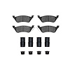 1311-0858-01 3000-Series Semi-Metallic Brake Pads & Hardware Kit, 2001-2007 Mopar, Position: Rear - image 1