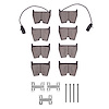 1311-1029-01 3000-Series Semi-Metallic Brake Pads & Hardware Kit, 2003-2016 Multiple Makes/Models, Position: Front